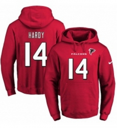 NFL Mens Nike Atlanta Falcons 14 Justin Hardy Red Name Number Pullover Hoodie NFL Mens Nike Atlanta Falcons 14 Justin Hardy Red Name Number Pullover Hoodie