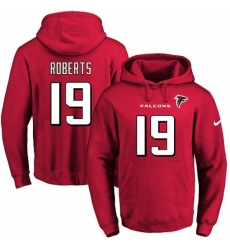 NFL Mens Nike Atlanta Falcons 19 Andre Roberts Red Name Number Pullover Hoodie NFL Mens Nike Atlanta Falcons 19 Andre Roberts Red Name Number Pullover Hoodie