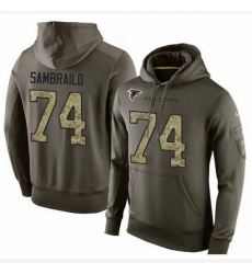 NFL Nike Atlanta Falcons 74 Ty Sambrailo Green Salute To Service Mens Pullover Hoodie NFL Nike Atlanta Falcons 74 Ty Sambrailo Green Salute To Service Mens Pullover Hoodie