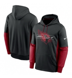 Men Arizona Cardinals Black Color Block Fleece Performance Pullover Hoodie Men Arizona Cardinals Black Color Block Fleece Performance Pullover Hoodie