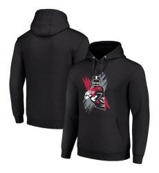 Men Starter Black Arizona Cardinals Player X Fleece Pullover Hoodie