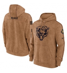 Men Chicago Bears 2023 Brown Salute To Service Pullover Hoodie Men Chicago Bears 2023 Brown Salute To Service Pullover Hoodie