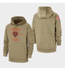 Mens Chicago Bears Tan 2019 Salute to Service Sideline Therma Pullover Hoodie Mens Chicago Bears Tan 2019 Salute to Service Sideline Therma Pullover Hoodie