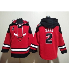 Men Chicago Bulls 2 Lonzo Ball Red Black Ageless Must Have Lace Up Pullover Hoodie Men Chicago Bulls 2 Lonzo Ball Red Black Ageless Must Have Lace Up Pullover Hoodie