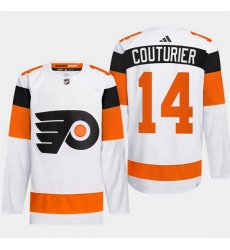 Men Philadelphia Flyers 14 Sean Couturier White 2024 Stadium Series Stitched Jersey Men Philadelphia Flyers 14 Sean Couturier White 2024 Stadium Series Stitched Jersey