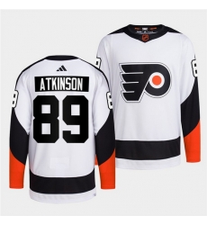 Men Philadelphia Flyers 89 Cam Atkinson White 2022 Reverse Retro Stitched Jersey Men Philadelphia Flyers 89 Cam Atkinson White 2022 Reverse Retro Stitched Jersey