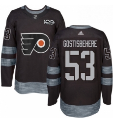 Mens Adidas Philadelphia Flyers 53 Shayne Gostisbehere Premier Black 1917 2017 100th Anniversary NHL Jersey Mens Adidas Philadelphia Flyers 53 Shayne Gostisbehere Premier Black 1917 2017 100th Anniversary NHL Jersey