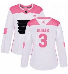 Womens Adidas Philadelphia Flyers 3 Radko Gudas Authentic WhitePink Fashion NHL Jersey Womens Adidas Philadelphia Flyers 3 Radko Gudas Authentic WhitePink Fashion NHL Jersey