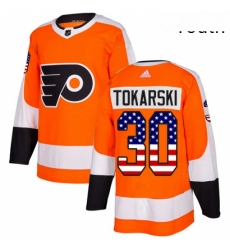Youth Adidas Philadelphia Flyers 30 Dustin Tokarski Authentic Orange USA Flag Fashion NHL Jersey Youth Adidas Philadelphia Flyers 30 Dustin Tokarski Authentic Orange USA Flag Fashion NHL Jersey