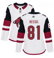 Coyotes #81 Phil Kessel White Road Authentic Women Stitched Hockey Jersey Coyotes #81 Phil Kessel White Road Authentic Women Stitched Hockey Jersey