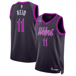 Men Minnesota Timberwolves 11 Naz Reid Purple 2025 26 City Edition Stitched Jersey