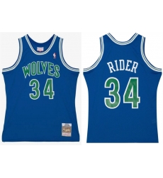 Men Minnesota Timberwolves 34 Isaiah Rider Jr Blue 1993 94 Throwback Swingman Stitched Jersey Men Minnesota Timberwolves 34 Isaiah Rider Jr Blue 1993 94 Throwback Swingman Stitched Jersey
