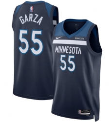 Youth Nike Luka Garza Navy Minnesota Timberwolves Swingman Badge Jersey Icon Edition