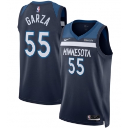 Youth Nike Luka Garza Navy Minnesota Timberwolves Swingman Badge Jersey Icon Edition