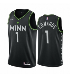 Youth Nike Minnesota Timberwolves 1 Anthony Edwards Black NBA Swingman 2020 21 City Edition Jersey Youth Nike Minnesota Timberwolves 1 Anthony Edwards Black NBA Swingman 2020 21 City Edition Jersey