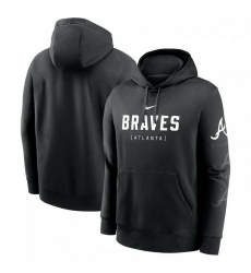 Mens Nike Black Atlanta Braves Fashion Club Pullover Hoodie Mens Nike Black Atlanta Braves Fashion Club Pullover Hoodie