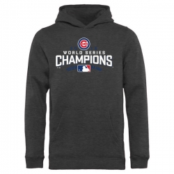 Men Chicago Cubs Black 2016 World Series Champions Men Pullover Hoodie