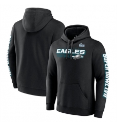 Men Philadelphia Eagles Black Super Bowl LVII Star Trail Pullover Hoodie Men Philadelphia Eagles Black Super Bowl LVII Star Trail Pullover Hoodie
