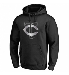 Men MLB Minnesota Twins Platinum Collection Pullover Hoodie Black Men MLB Minnesota Twins Platinum Collection Pullover Hoodie Black