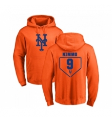 Men Baseball New York Mets 9 Brandon Nimmo Orange RBI Pullover Hoodie Men Baseball New York Mets 9 Brandon Nimmo Orange RBI Pullover Hoodie