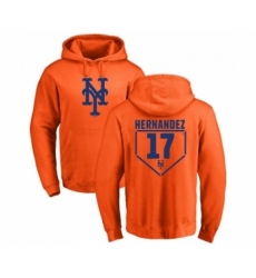 Men MLB Nike New York Mets 17 Keith Hernandez Orange RBI Pullover Hoodie Men MLB Nike New York Mets 17 Keith Hernandez Orange RBI Pullover Hoodie