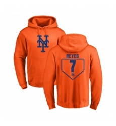 Men MLB Nike New York Mets 7 Jose Reyes Orange RBI Pullover Hoodie Men MLB Nike New York Mets 7 Jose Reyes Orange RBI Pullover Hoodie