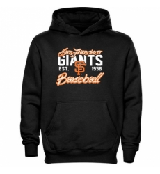 Men MLB San Francisco Giants Script Baseball Pullover Hoodie Black Men MLB San Francisco Giants Script Baseball Pullover Hoodie Black