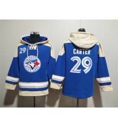 Men Toronto Blue Jays 29 Joe Carter Royal Ageless Must Have Lace Up Pullover Hoodie Men Toronto Blue Jays 29 Joe Carter Royal Ageless Must Have Lace Up Pullover Hoodie