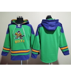 Men's Anaheim Ducks Blank Green Must-Have Lace-Up Pullover Hoodie Men's Anaheim Ducks Blank Green Must-Have Lace-Up Pullover Hoodie