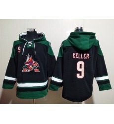 Men's Arizona Coyotes #9 Clayton Keller Black Ageless Must-Have Lace-Up Pullover Hoodie Men's Arizona Coyotes #9 Clayton Keller Black Ageless Must-Have Lace-Up Pullover Hoodie