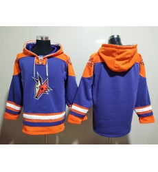 Men's Arizona Coyotes Blank Purple Ageless Must-Have Lace-Up Pullover Hoodie Men's Arizona Coyotes Blank Purple Ageless Must-Have Lace-Up Pullover Hoodie