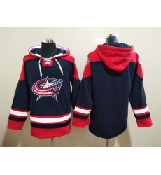 Men's Columbus Blue Jackets Blank Navy Ageless Must-Have Lace-Up Pullover Hoodie Men's Columbus Blue Jackets Blank Navy Ageless Must-Have Lace-Up Pullover Hoodie