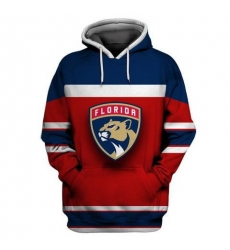 Men Florida Panthers Red Navy All Stitched Hooded Sweatshirt Men Florida Panthers Red Navy All Stitched Hooded Sweatshirt