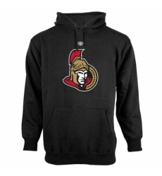 NHL Mens Ottawa Senators Old Time Hockey Big Logo with Crest Pullover Hoodie Black NHL Mens Ottawa Senators Old Time Hockey Big Logo with Crest Pullover Hoodie Black