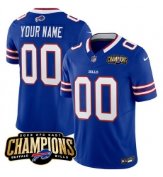 Men Buffalo Bills Active Player Custom Blue 2023 F U S E AFC East Champions Ptach Stitched Football Jersey Men Buffalo Bills Active Player Custom Blue 2023 F U S E AFC East Champions Ptach Stitched Football Jersey