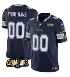 Men Dallas Cowboys Active Player Custom Navy 2023 F U S E NFC East Champions Patch Stitched Football Jersey Men Dallas Cowboys Active Player Custom Navy 2023 F U S E NFC East Champions Patch Stitched Football Jersey