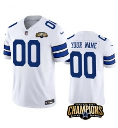 Men Dallas Cowboys Active Player Custom White 2023 F U S E NFC East Champions Patch Stitched Football Jersey Men Dallas Cowboys Active Player Custom White 2023 F U S E NFC East Champions Patch Stitched Football Jersey