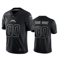 Men Women Youth Custom Los Angeles Chargers Black Reflective Limited Stitched Football Jersey Men Women Youth Custom Los Angeles Chargers Black Reflective Limited Stitched Football Jersey