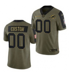 Men Women Youth Toddler Miami Dolphins Custom 2021 Olive Salute To Service Limited Jersey Men Women Youth Toddler Miami Dolphins Custom 2021 Olive Salute To Service Limited Jersey