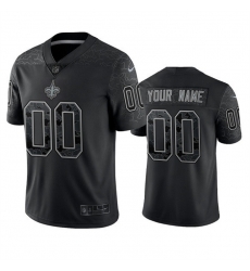 Men Women Youth New Orleans Saints Active Player Custom Black Reflective Limited Stitched Football Jersey Men Women Youth New Orleans Saints Active Player Custom Black Reflective Limited Stitched Football Jersey
