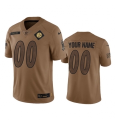 Men Women youth Pittsburgh Steelers Active Player Custom 2023 Brown Salute To Setvice Limited Stitched Football Jersey Men Women youth Pittsburgh Steelers Active Player Custom 2023 Brown Salute To Setvice Limited Stitched Football Jersey