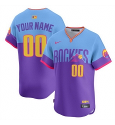 Men Women Youth Colorado Rockies ACTIVE PLAYER Custom Purple Light Blue 2025 City Connect Limited Stitched Baseball Jersey
