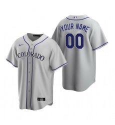 Men Women Youth Toddler All Size Colorado Rockies Custom Nike Gray Stitched MLB Cool Base Road Jersey Men Women Youth Toddler All Size Colorado Rockies Custom Nike Gray Stitched MLB Cool Base Road Jersey
