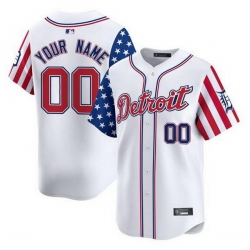 Men Women Youth Detroit Tigers ACTIVE PLAYER Custom White 2025 Independence Day Vapor Premier Limited Stitched Baseball Jersey