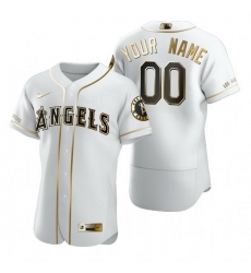 Men Women Youth Toddler All Size Los Angeles Angels Custom Nike White Stitched MLB Flex Base Golden Edition Jersey Men Women Youth Toddler All Size Los Angeles Angels Custom Nike White Stitched MLB Flex Base Golden Edition Jersey