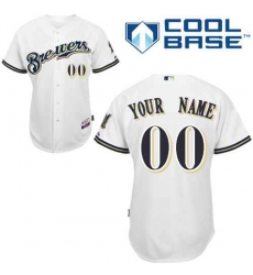 Men Women Youth All Size Milwaukee Brewers Custom Jerseys White 3 Men Women Youth All Size Milwaukee Brewers Custom Jerseys White 3