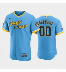 Men Women Youth Milwaukee Brewers Active Player Custom Powder Blue 2022 City Connect Flex Base Stitched MLB Jersey Men Women Youth Milwaukee Brewers Active Player Custom Powder Blue 2022 City Connect Flex Base Stitched MLB Jersey