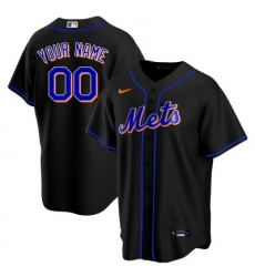 Men Women Youth Toddler New York Mets Black Custom Nike MLB Cool Base Jersey Men Women Youth Toddler New York Mets Black Custom Nike MLB Cool Base Jersey