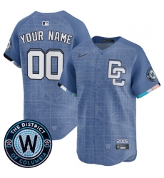 Men Washington Nationals ACTIVE PLAYER Custom Blue 2025 City Connect Limited Stitched Baseball Jersey