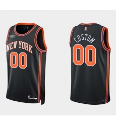 Men Women Youth Toddler New Yok New York Knicks Active Player Custom Black 75th Anniversary Stitched Swingman Basketball Jersey Men Women Youth Toddler New Yok New York Knicks Active Player Custom Black 75th Anniversary Stitched Swingman Basketball Jersey